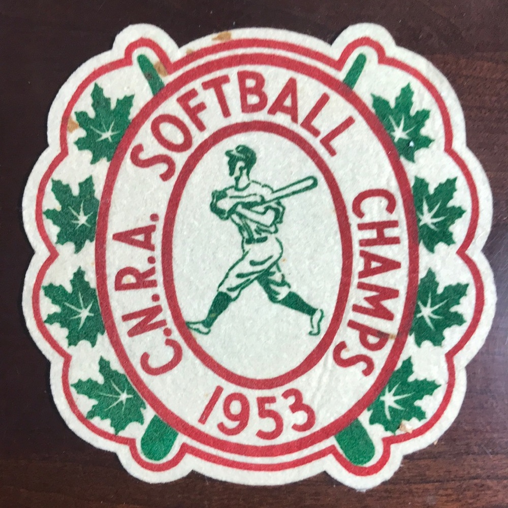 Vintage! 1953 CNRA Softball Champs Patch-Bundle Add-on Only Please